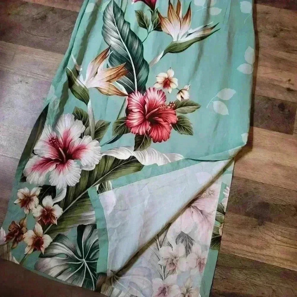 Hawaiian Birds of Paradise Hibiscus Maxi Dress Size Small - Picture 4 of 8